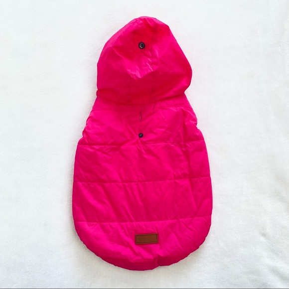 🎉HOST PICK | Luxe Boutique✨ New! Pink Fleece Lined Hooded Puffer Dog Jacket - Picture 9 of 9